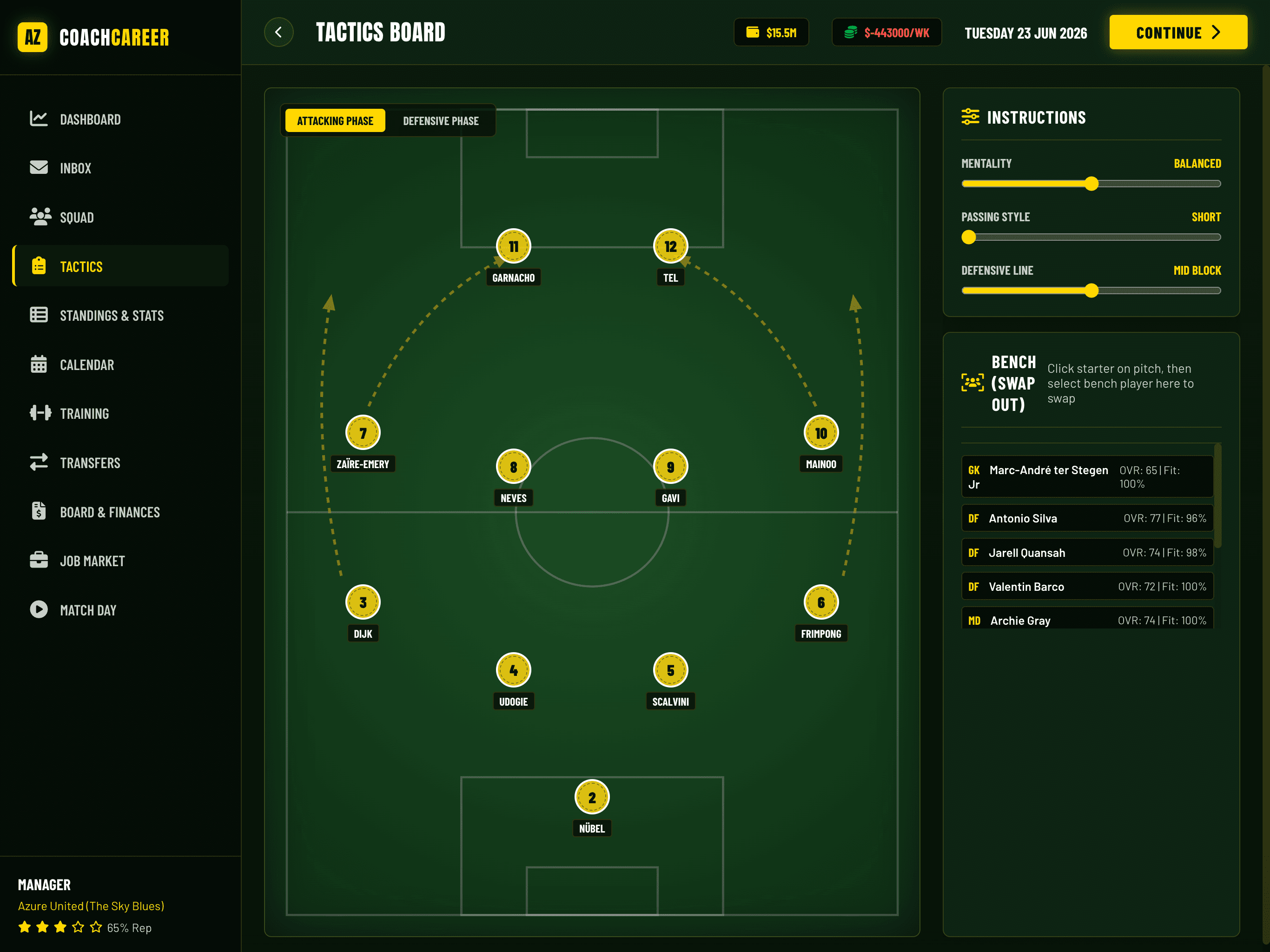 Football Coach Career Tactics Room